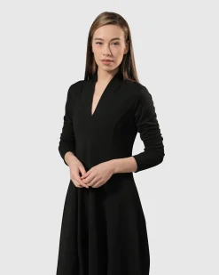 Women Alembika Plus<Essential Pockets Cocoon Dress, Black