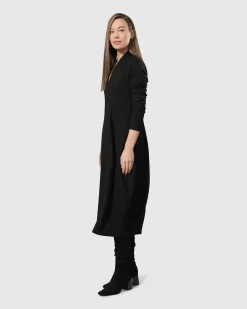 Women Alembika Plus<Essential Pockets Cocoon Dress, Black