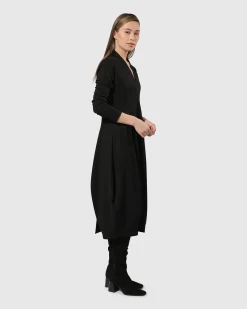 Women Alembika Plus<Essential Pockets Cocoon Dress, Black