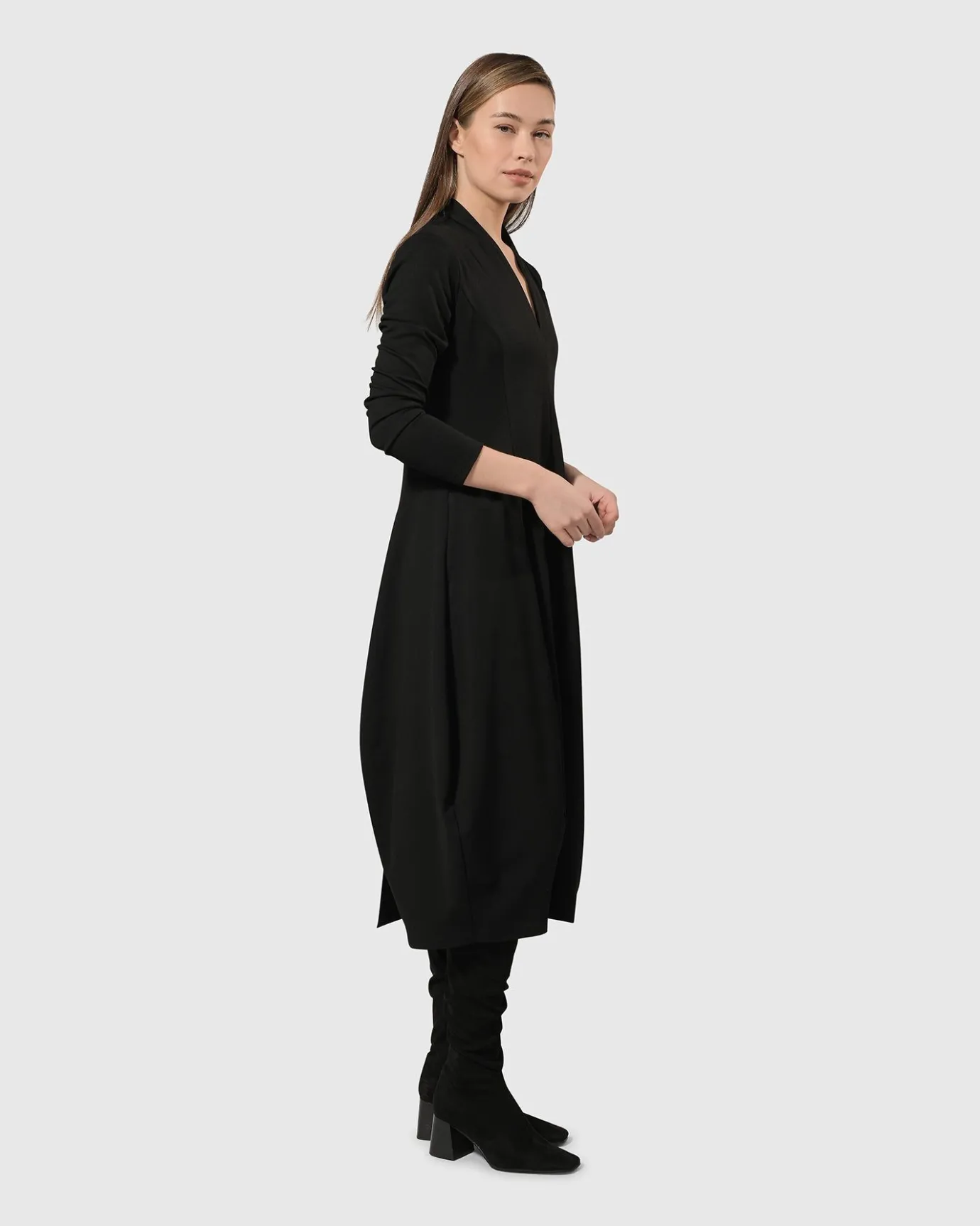 Women Alembika Dresses<Essential Pockets Cocoon Dress, Black