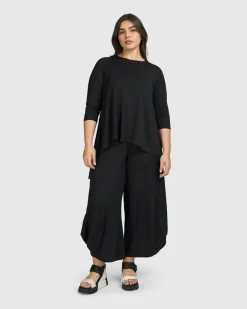 Women Alembika Plus<Essential Punto Pants, Black