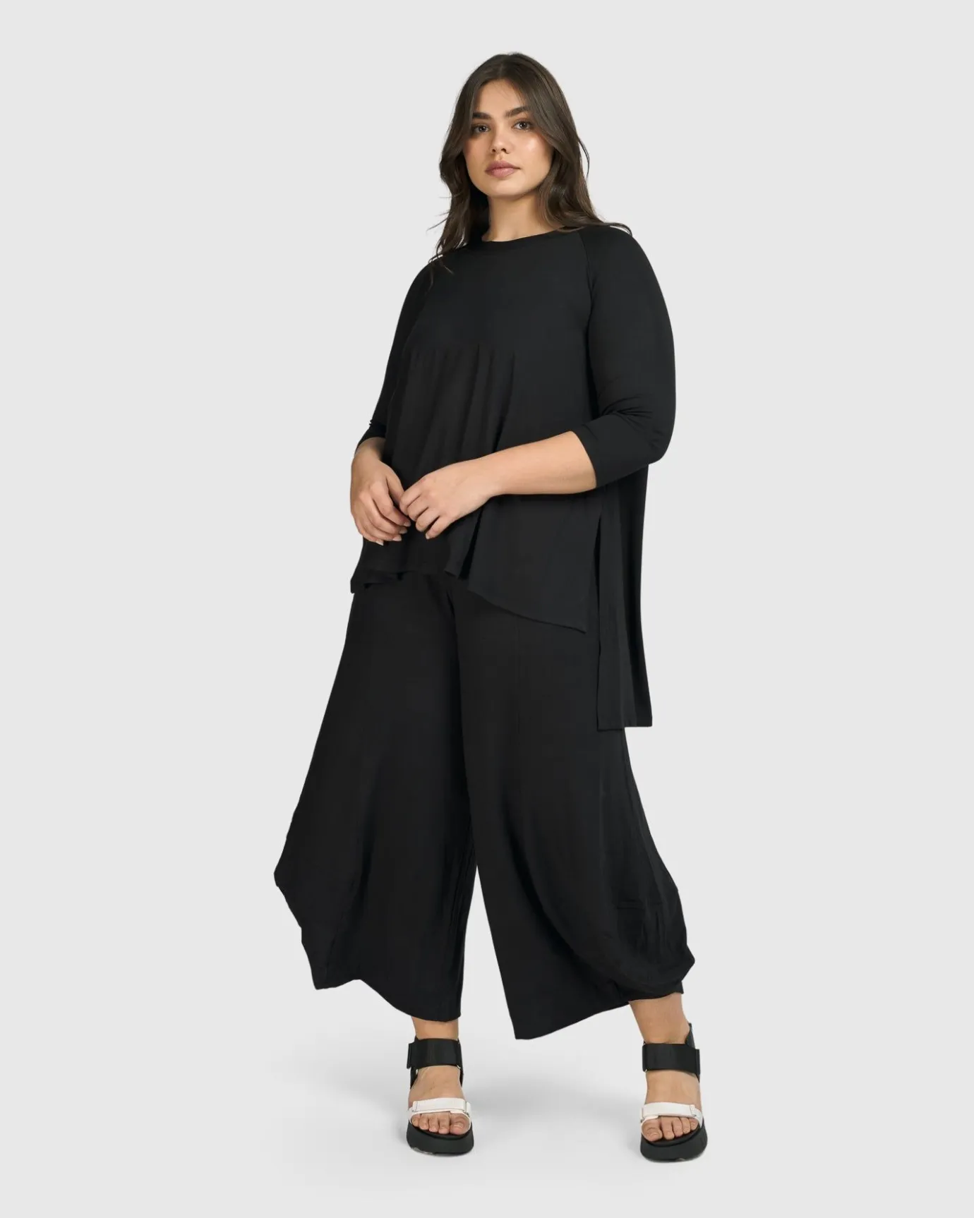 Women Alembika Plus<Essential Punto Pants, Black