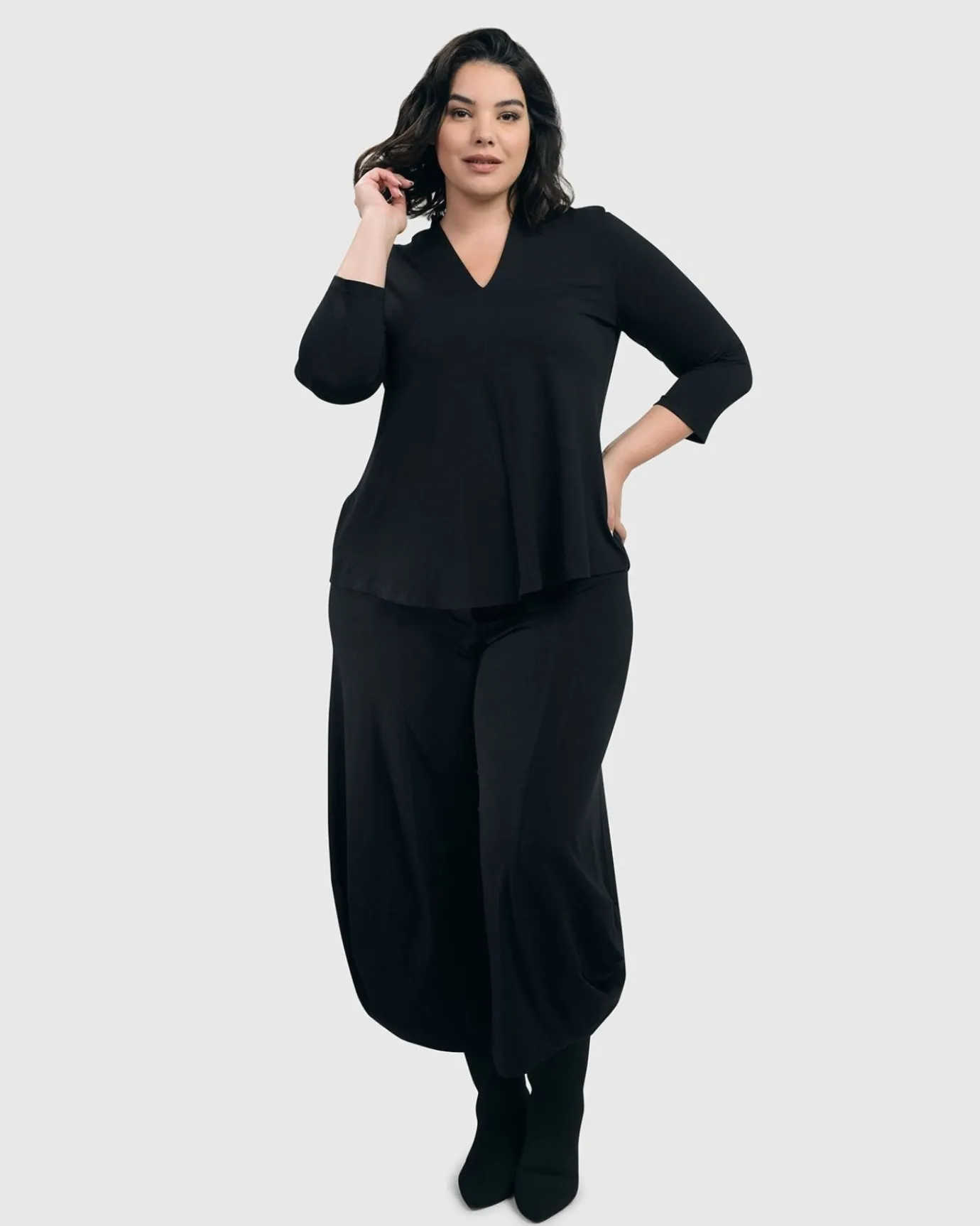 Women Alembika Plus<Essential Punto Pants, Black