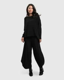 Women Alembika Pants & Skirts<Essential Punto Pants, Black