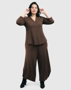 Women Alembika Plus<Essential Punto Pants, Coffee
