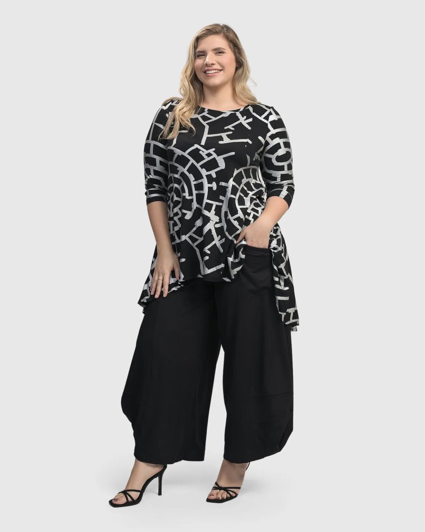 Women Alembika Plus<Essential Punto Pockets Pants, Black