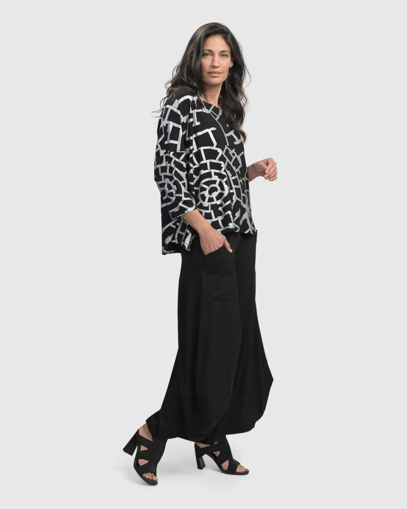 Women Alembika Plus<Essential Punto Pockets Pants, Black