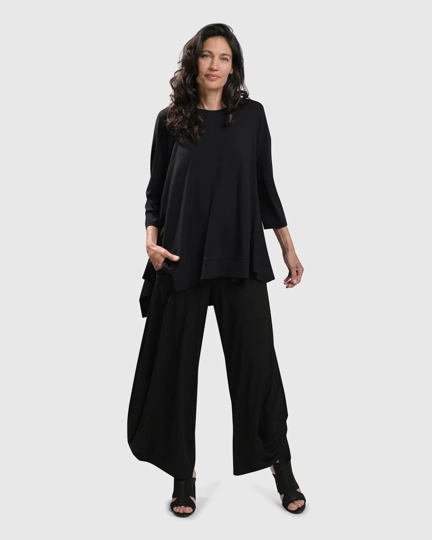 Women Alembika Plus<Essential Punto Pockets Pants, Black