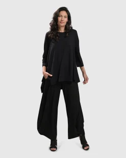 Women Alembika Pants & Skirts<Essential Punto Pockets Pants, Black