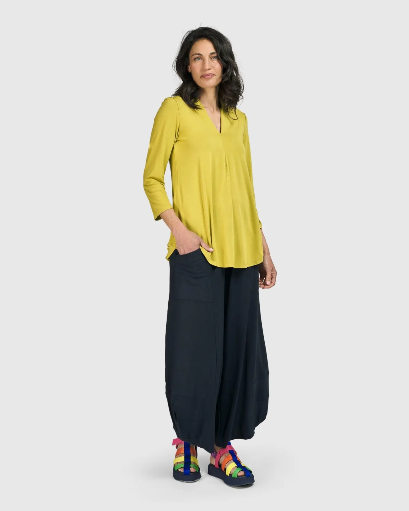 Women Alembika Plus<Essential Punto Pockets Pants, Ocean