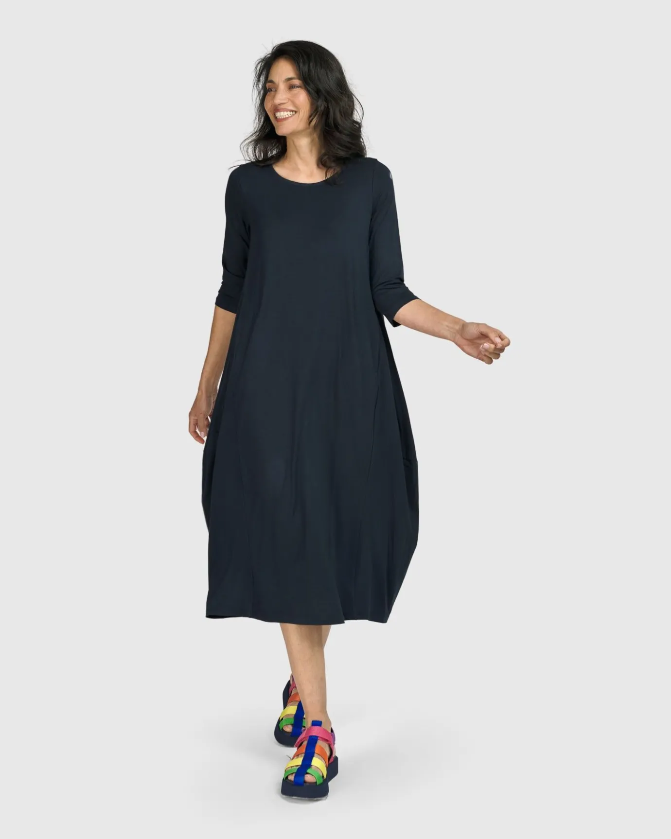 Women Alembika Dresses<Essential Relaxed Midi Dress, Ocean