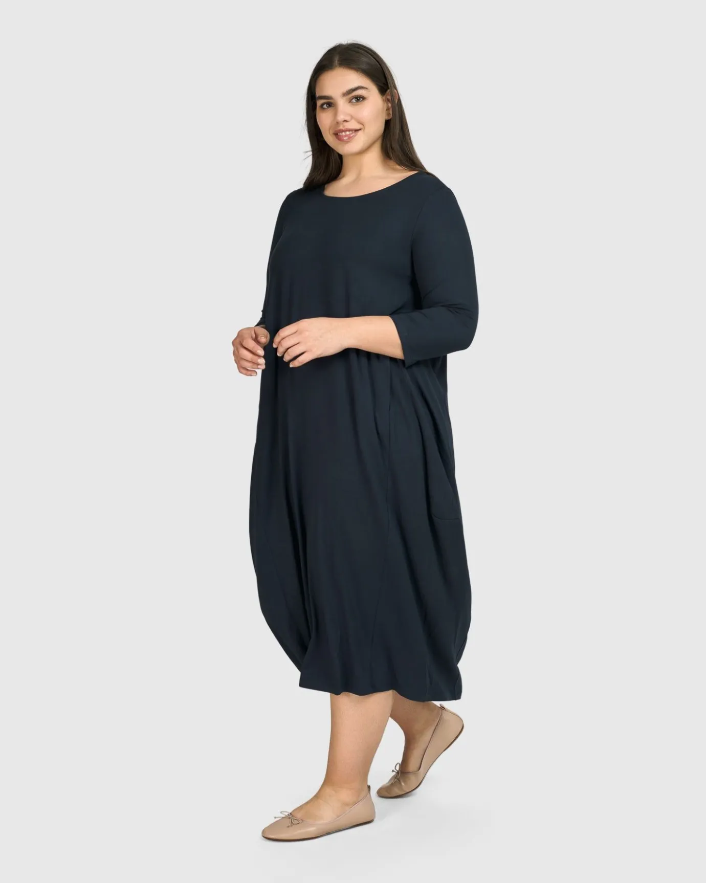 Women Alembika Dresses<Essential Relaxed Midi Dress, Ocean