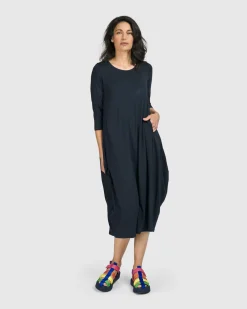 Women Alembika Plus<Essential Relaxed Midi Dress, Ocean