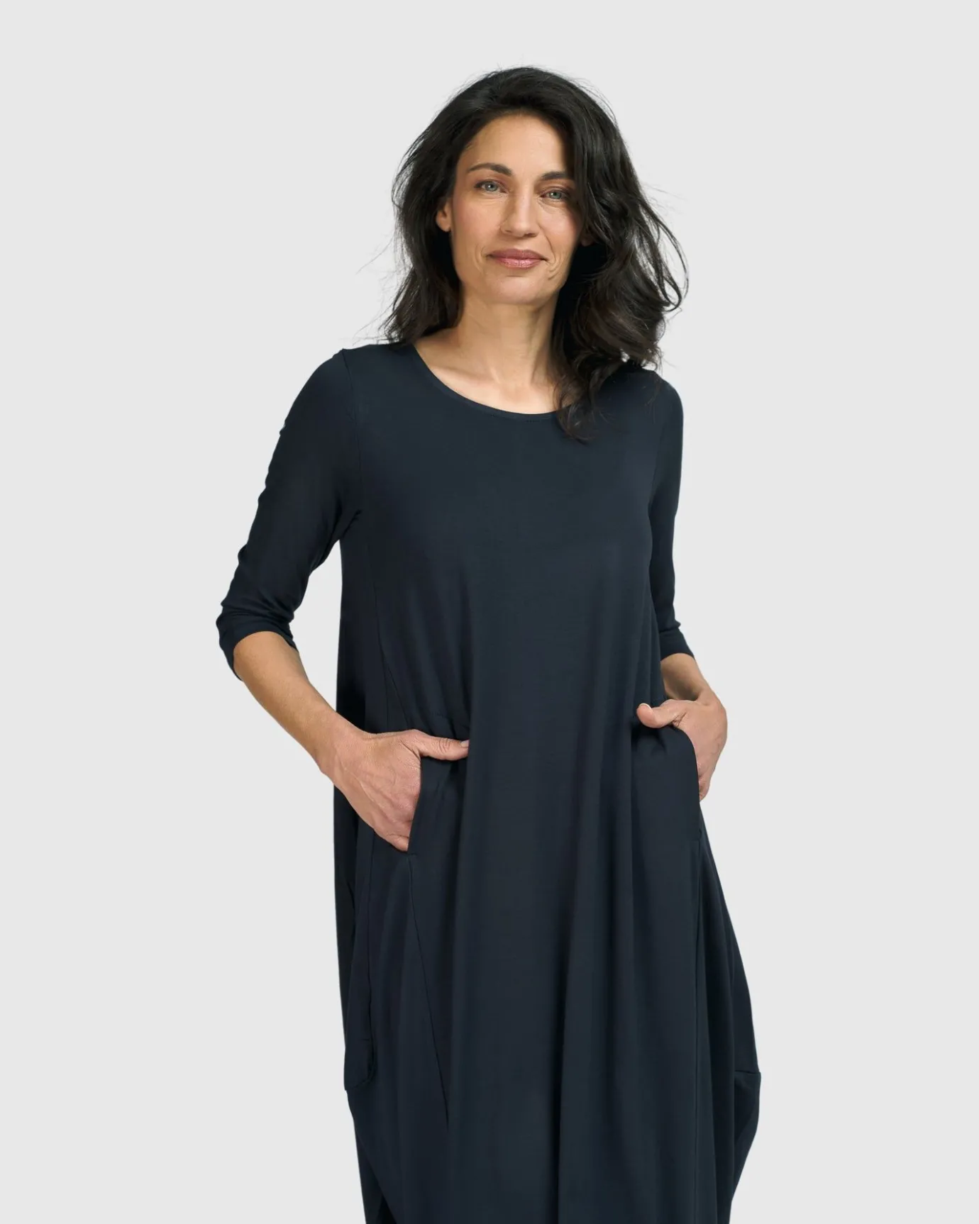Women Alembika Plus<Essential Relaxed Midi Dress, Ocean
