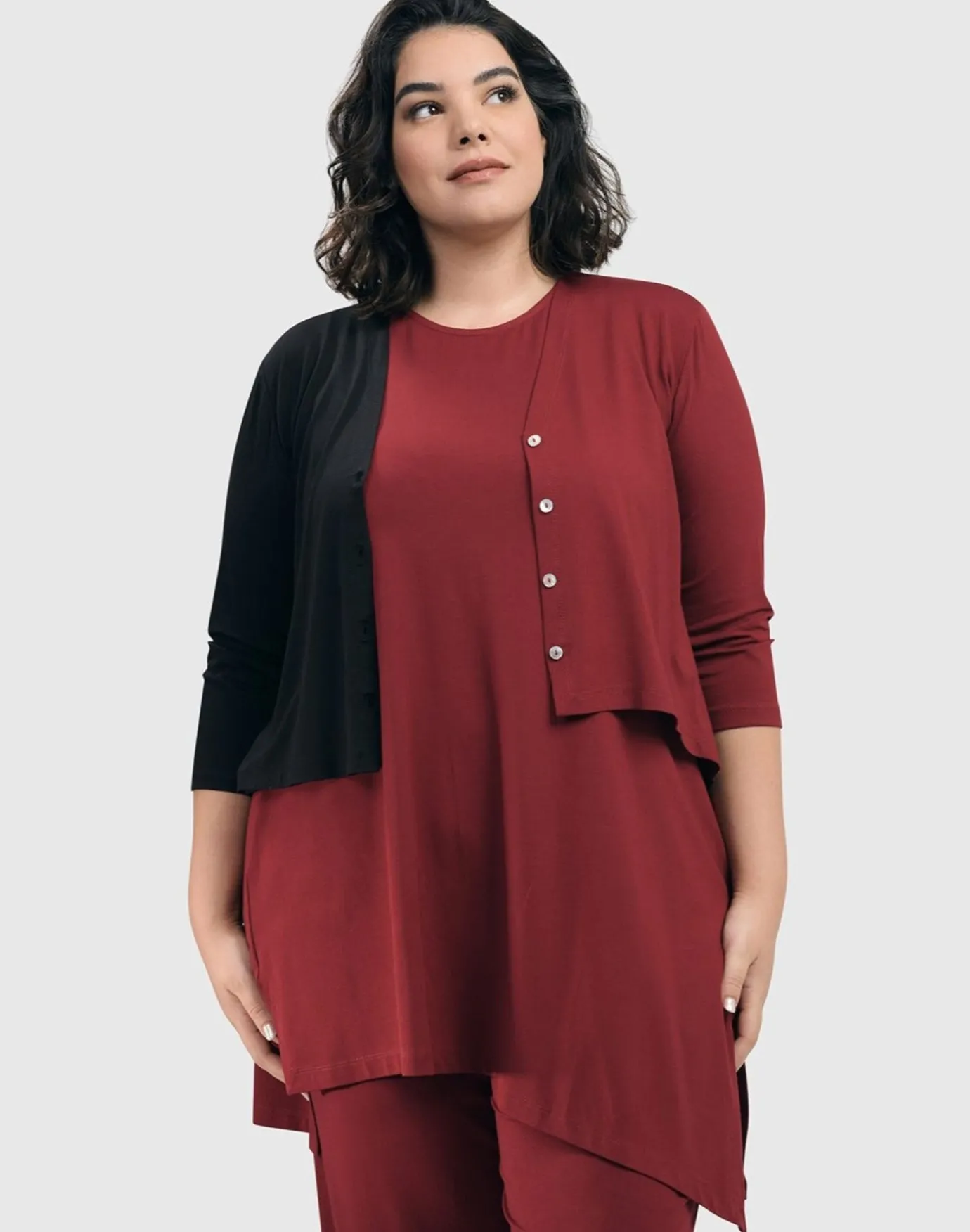 Women Alembika Tops & Tunics<Essential Sleeveless Tunic Top, Plum