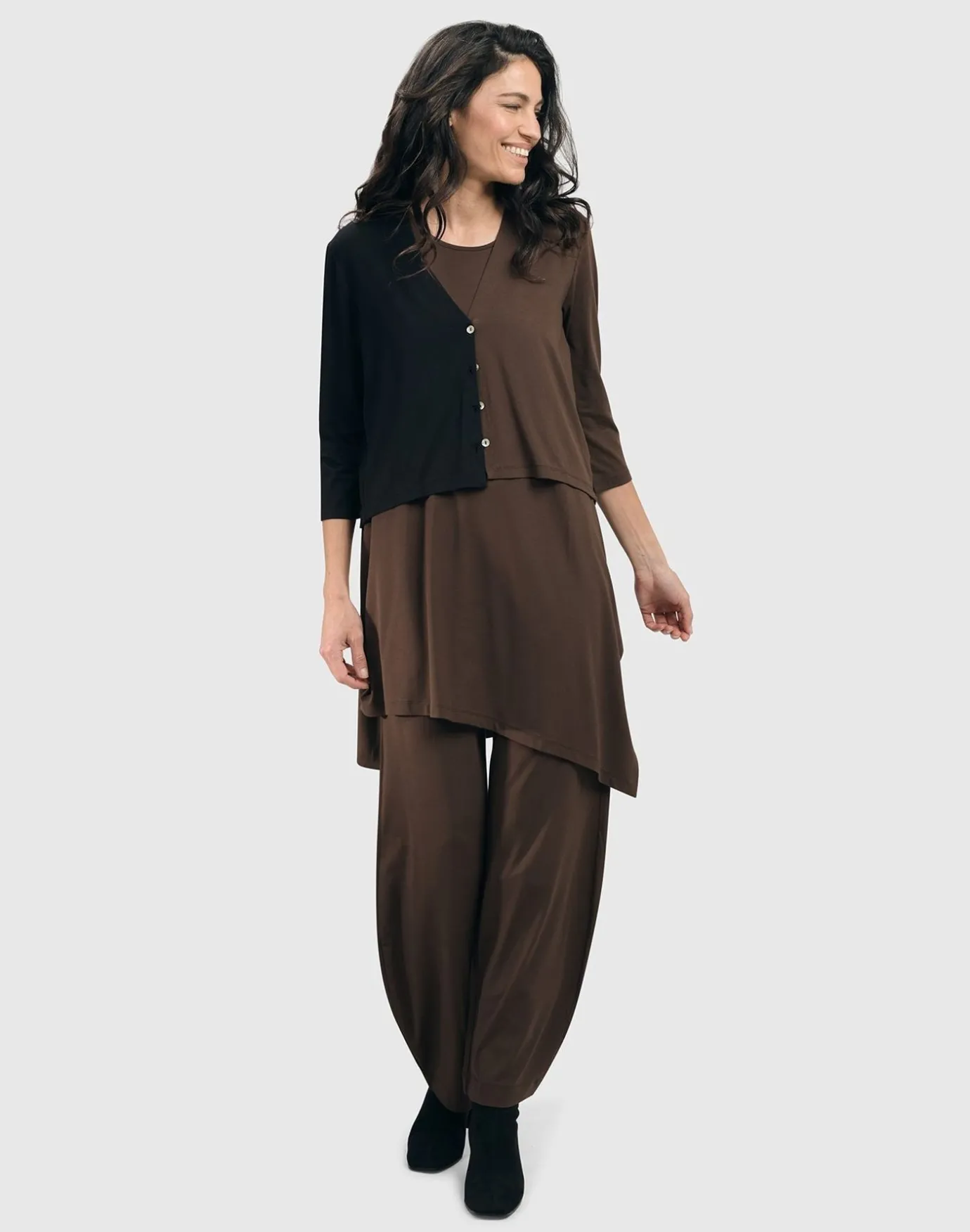 Women Alembika Tops & Tunics<Essential Sleeveless Tunic Top, Coffee