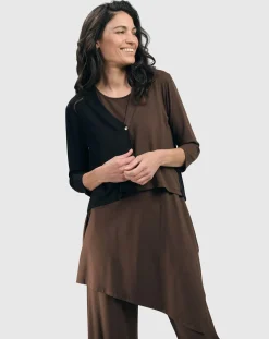 Women Alembika Tops & Tunics<Essential Sleeveless Tunic Top, Coffee