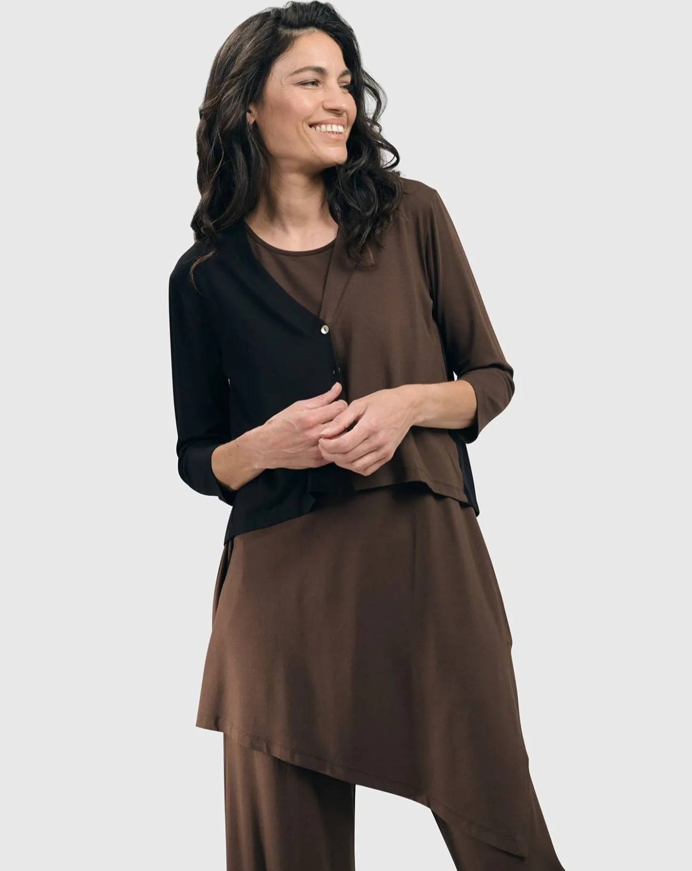 Women Alembika Tops & Tunics<Essential Sleeveless Tunic Top, Coffee