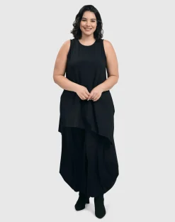 Women Alembika Tops & Tunics<Essential Sleeveless Tunic Top, Black