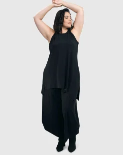 Women Alembika Tops & Tunics<Essential Sleeveless Tunic Top, Black