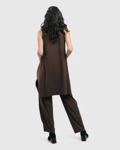 Women Alembika Plus<Essential Sleeveless Tunic Top, Coffee