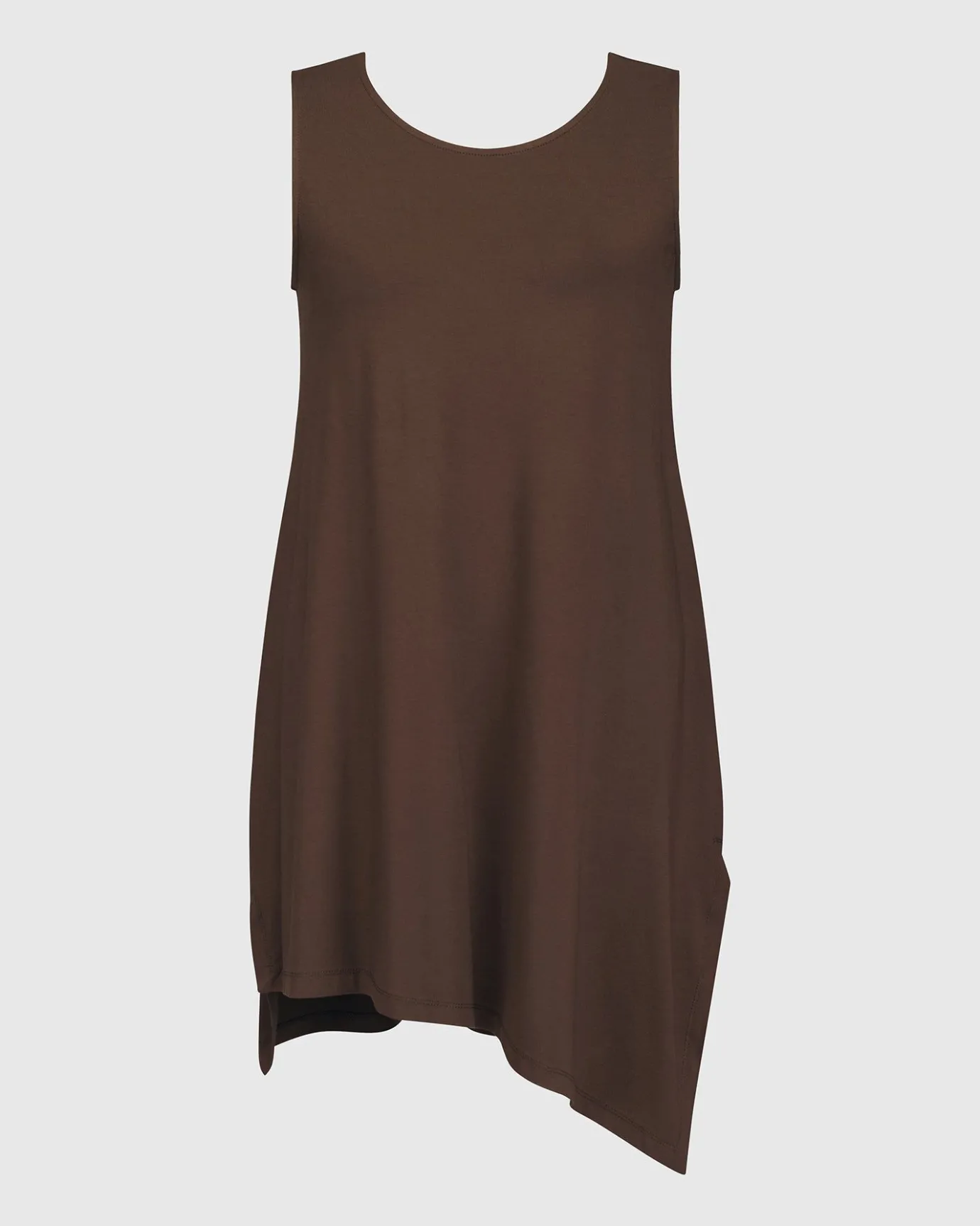 Women Alembika Plus<Essential Sleeveless Tunic Top, Coffee