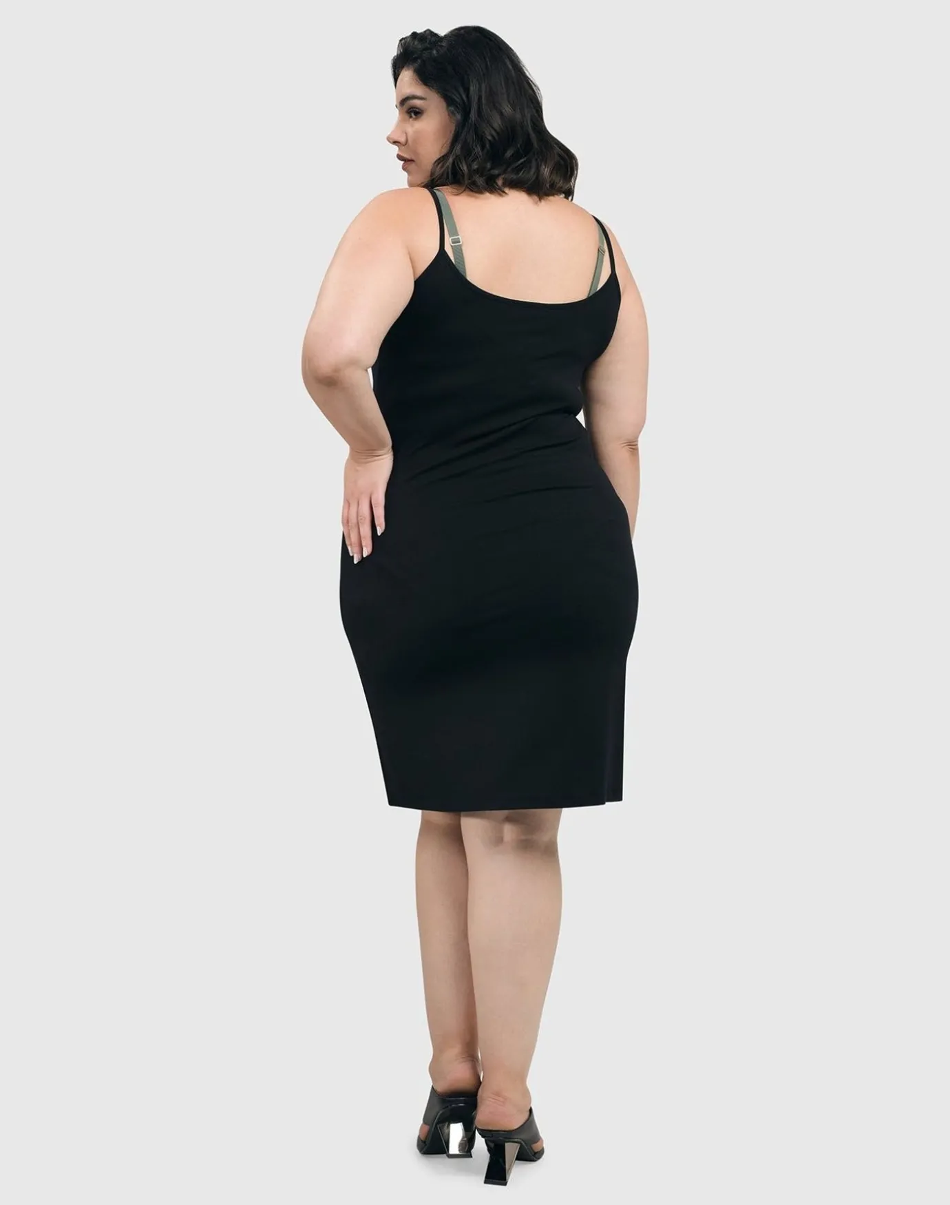 Women Alembika Plus<Essential Slip Dress, Black