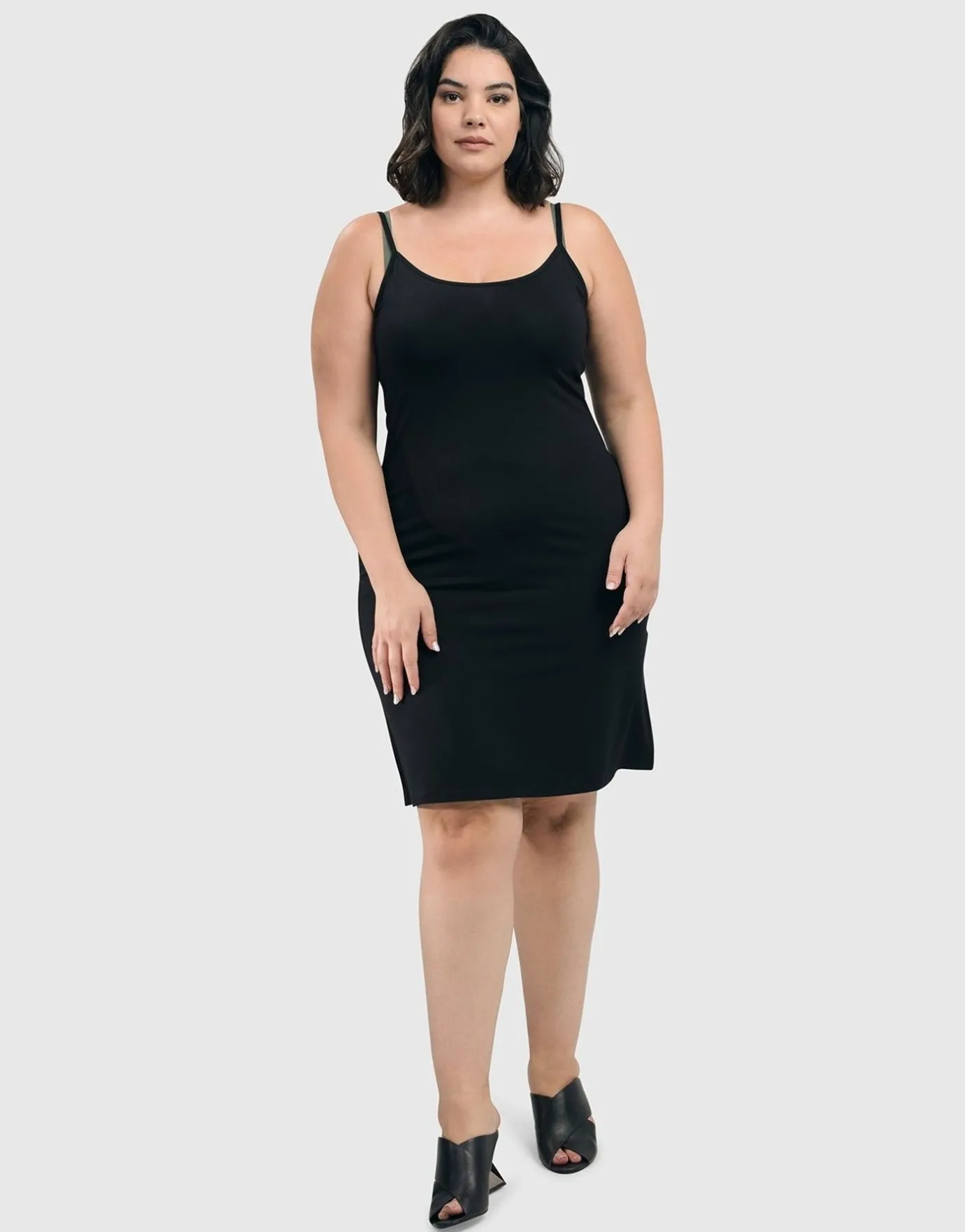 Women Alembika Plus<Essential Slip Dress, Black