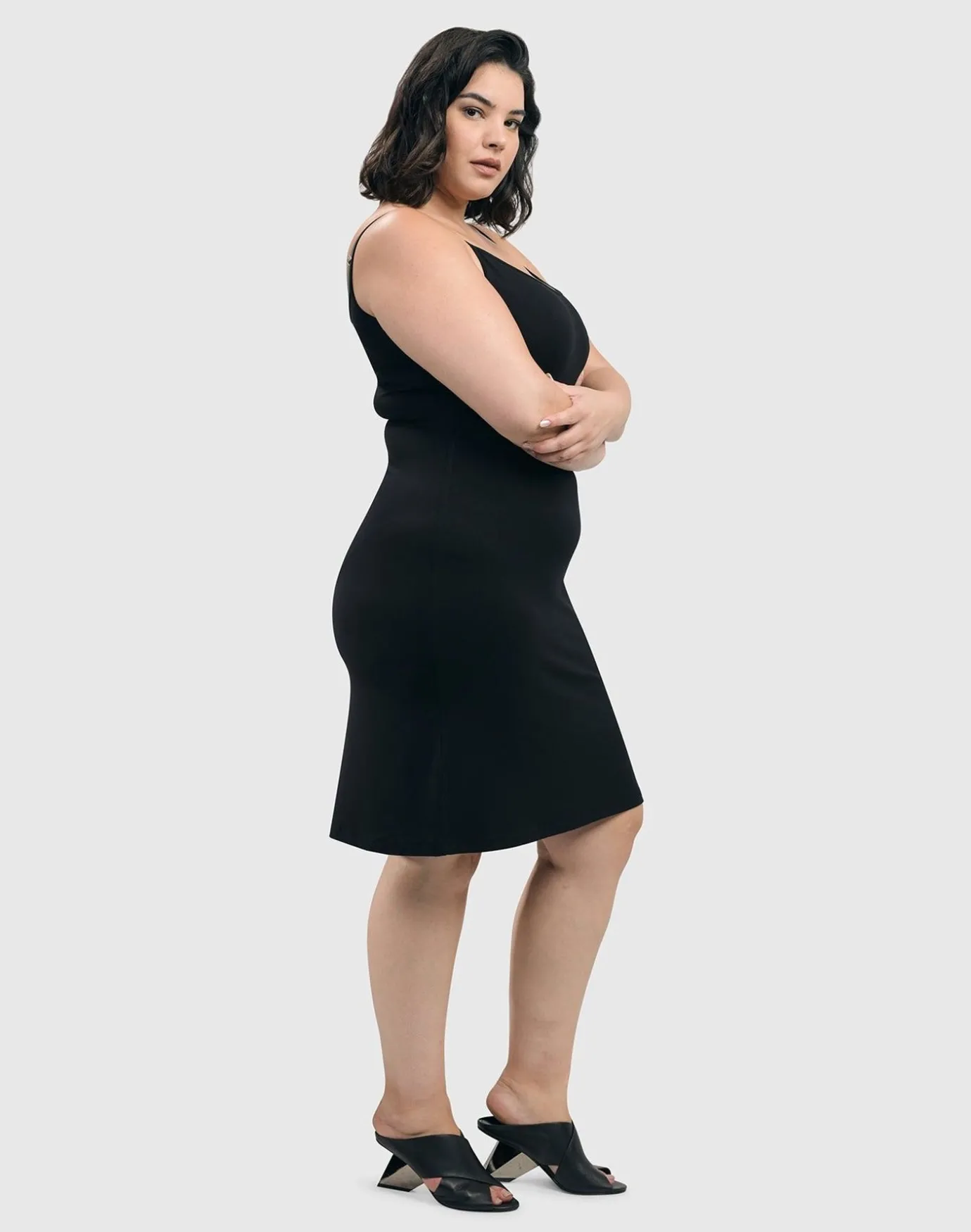 Women Alembika Dresses<Essential Slip Dress, Black