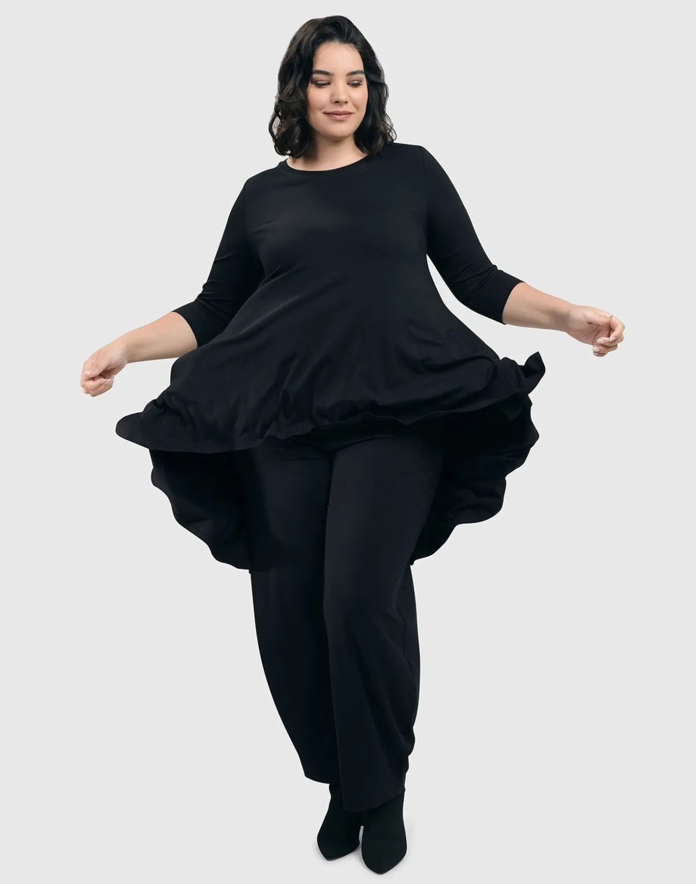 Women Alembika Tops & Tunics<Essential Swing Tunic Top, Black