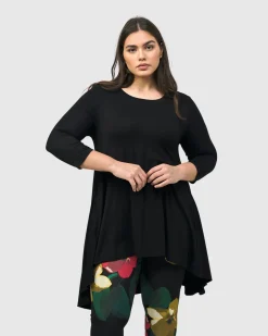 Women Alembika Tops & Tunics<Essential Swing Tunic Top, Black