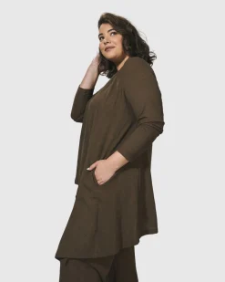 Women Alembika Tops & Tunics<Essential Swing Tunic Top, Brown