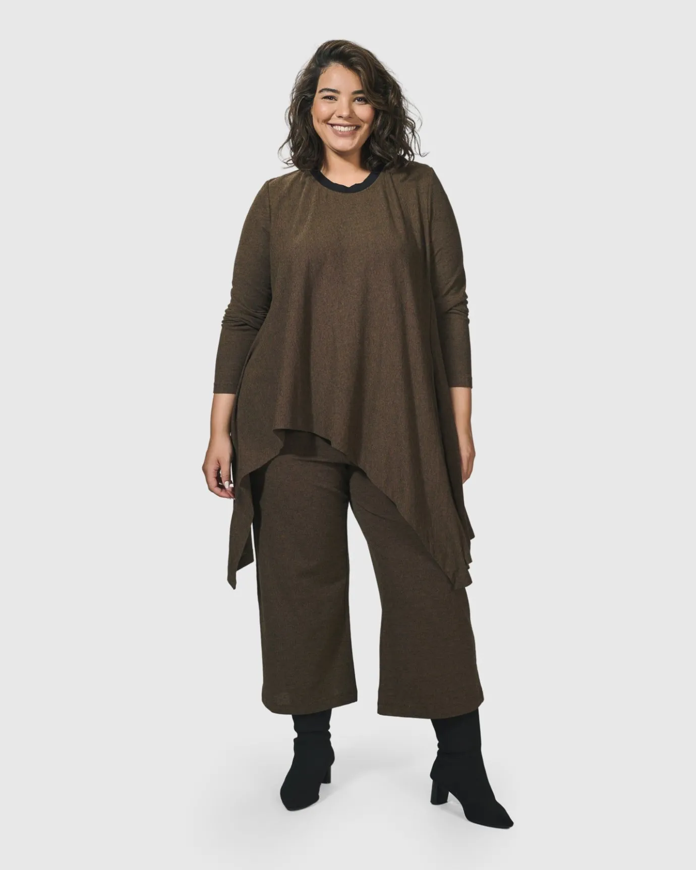 Women Alembika Plus<Essential Swing Tunic Top, Brown