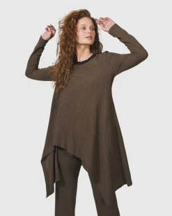 Women Alembika Plus<Essential Swing Tunic Top, Brown