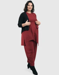 Women Alembika Jackets<Essential 2-Tone Crop Cardigan, Plum