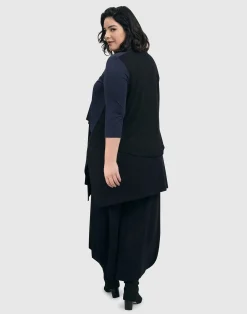 Women Alembika Jackets<Essential 2-Tone Crop Cardigan, Navy
