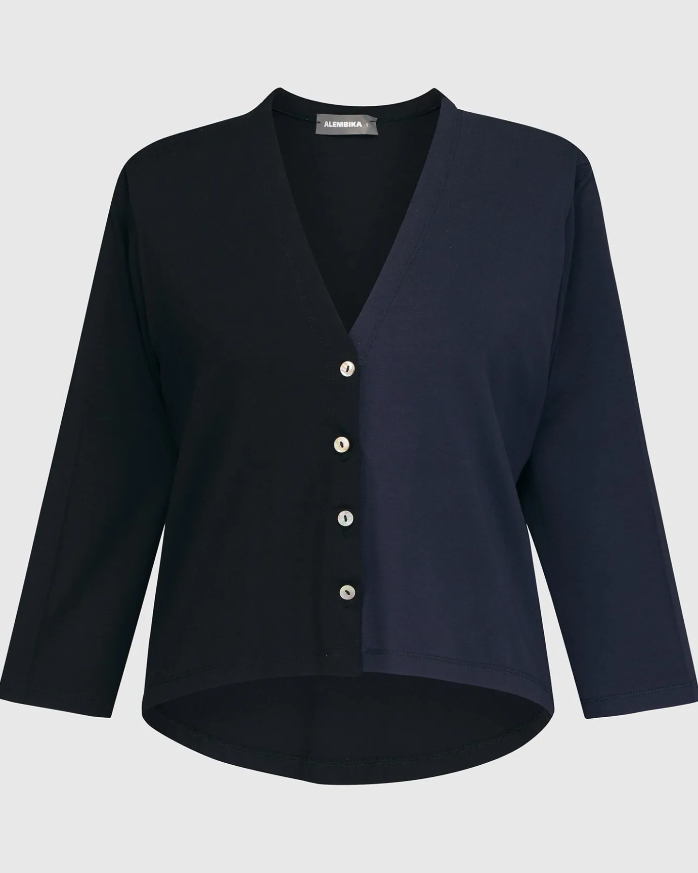 Women Alembika Jackets<Essential 2-Tone Crop Cardigan, Navy
