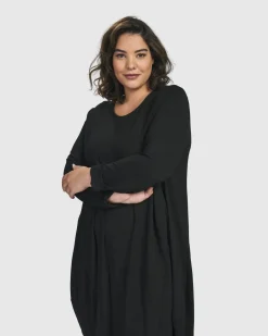 Women Alembika Dresses<Essential Toned Up Midi Dress, Black