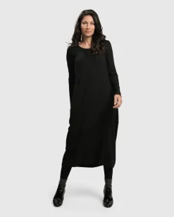Women Alembika Dresses<Essential Toned Up Midi Dress, Black