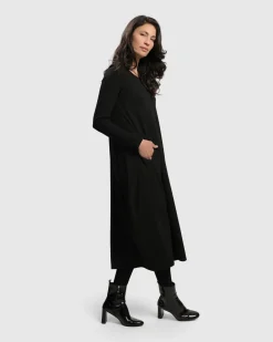 Women Alembika Dresses<Essential Toned Up Midi Dress, Black