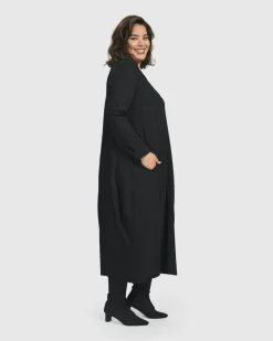 Women Alembika Plus<Essential Toned Up Midi Dress, Black