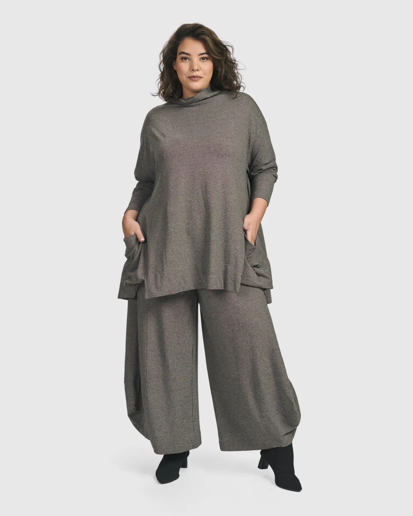 Women Alembika Plus<Essential Toned Up Punto Pants, Fog
