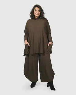 Women Alembika Pants & Skirts<Essential Toned Up Punto Pants, Brown