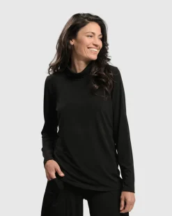 Women Alembika Tops & Tunics<Essential Ultimate Turtleneck Top, Black
