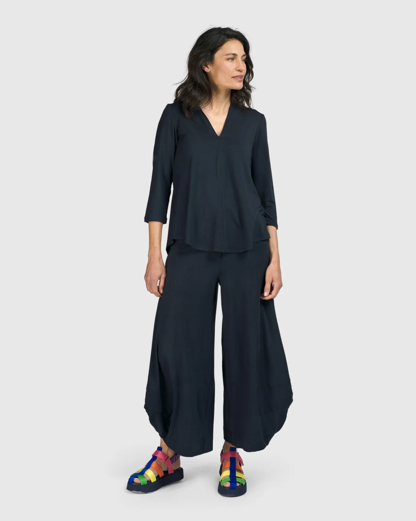 Women Alembika Tops & Tunics<Essential V-Neck Top, Ocean