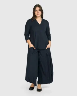 Women Alembika Tops & Tunics<Essential V-Neck Top, Ocean