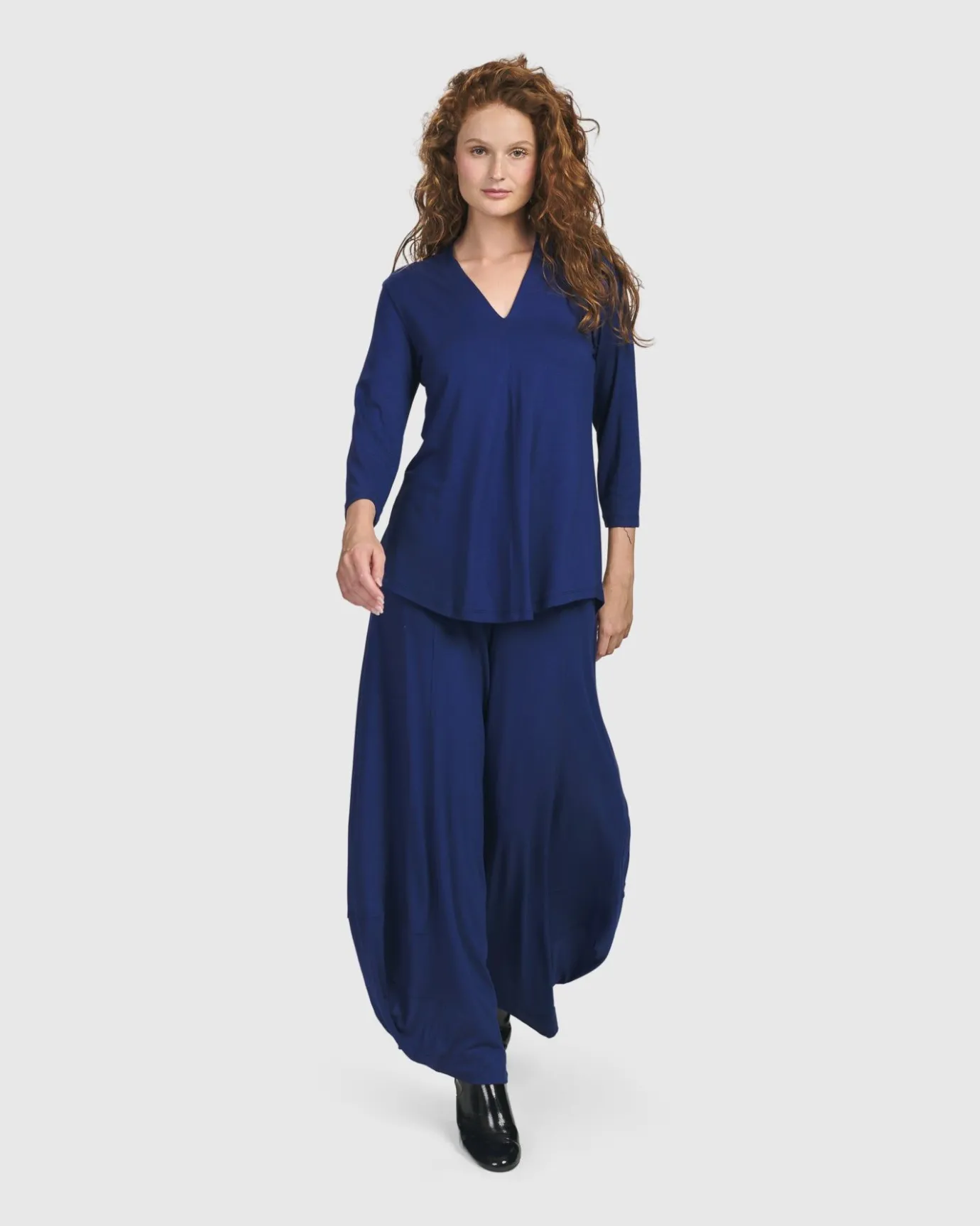 Women Alembika Plus<Essential V-Neck Top, Royal Blue