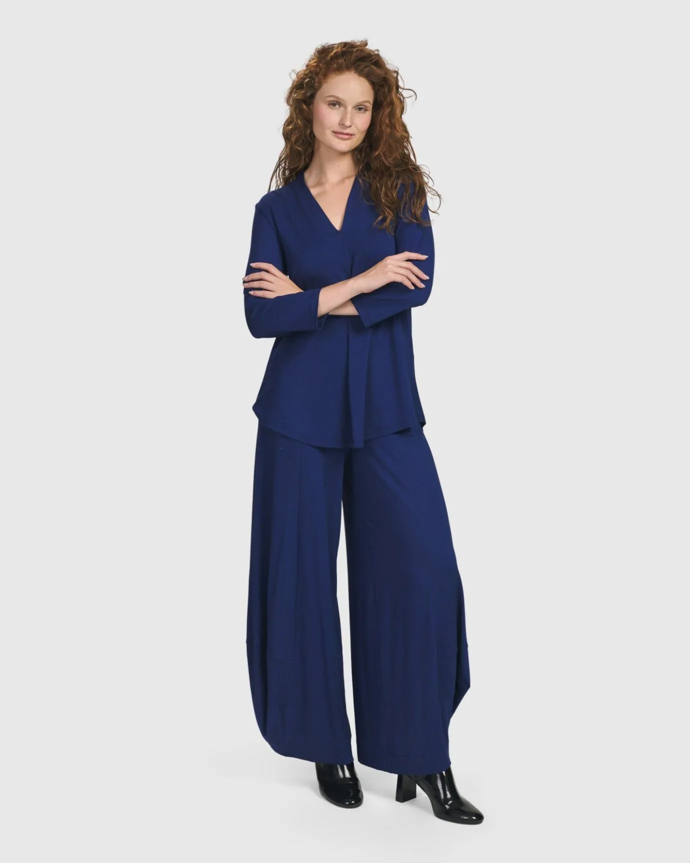 Women Alembika Tops & Tunics<Essential V-Neck Top, Royal Blue