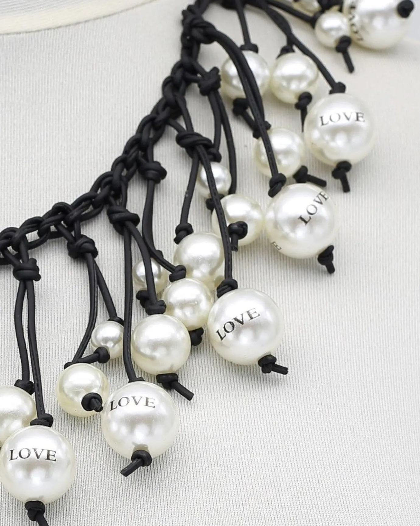Women Alembika Accessories<Faux Pearl Necklace, Love