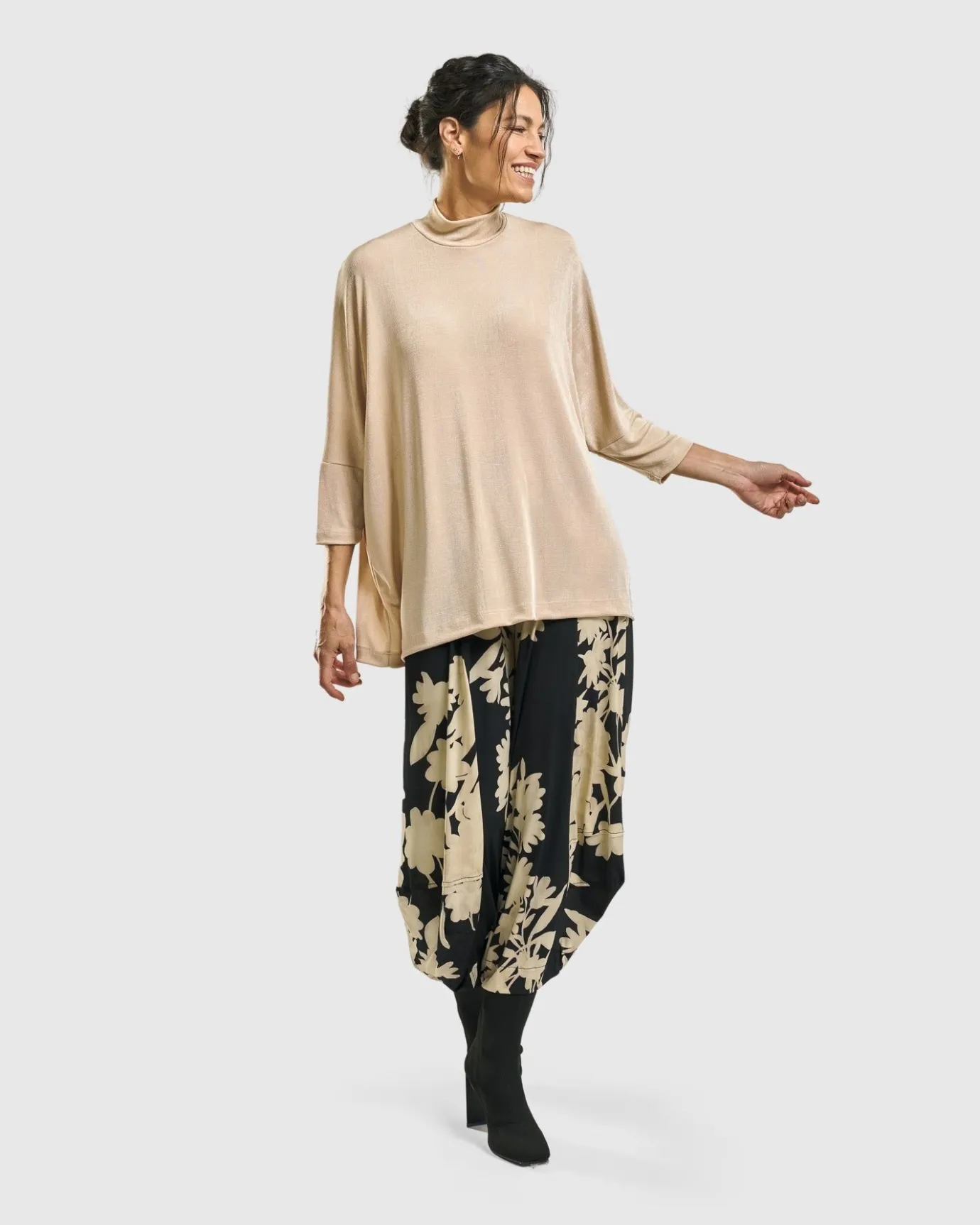 Women Alembika Plus<Fawn Mockneck Top, Nude